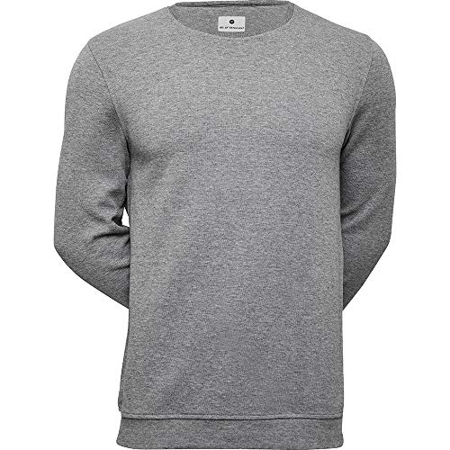 jbs of Denmark Langarmshirt/Sweatshirt Herren, Ideale Passform, Soft Touch und hohe Atmungsaktivität durch Bambus-Baumwoll Gewebe (Ohne Kratzende Seitennähte), Blau, Schwarz, Grau, Dunkelgrau, S-XXL von jbs