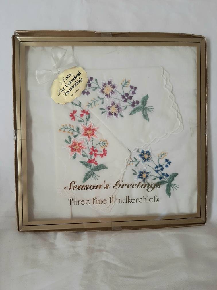Vintage Urlaub Taschentuch Set 3 Taschentücher Vintage Urlaub Taschentuch Set 3 Taschentücher von jclairep