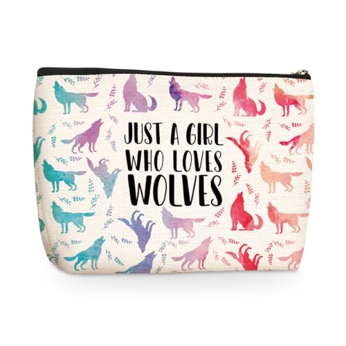 Lustige Make-up-Tasche mit Aufschrift "A Girl Loves Animals", niedliche Kosmetiktasche, Reisetasche, Tier-Partygeschenke, Dekoration für Liebhaber, Frauen, Mädchen, Schwester, beste Freundin, Mutter, von jealance