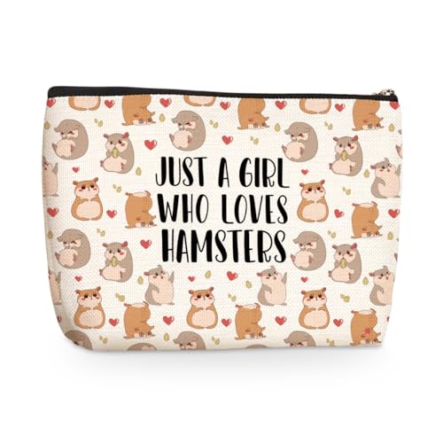 Lustige Make-up-Tasche mit Aufschrift "A Girl Loves Animals", niedliche Kosmetiktasche, Reisetasche, Tier-Partygeschenke, Dekoration für Liebhaber, Frauen, Mädchen, Schwester, beste Freundin, Mutter, von jealance