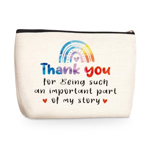 Thank You Gifts Rainbow Cosmetic Bag Teacher Appreciation Gifts Makeup Organizer Bag Friendship Gifts Travel Toiletry Bag Coworker Leaving Gifts Retirement Christmas Birthday Gifts for Women Nurse von jealance