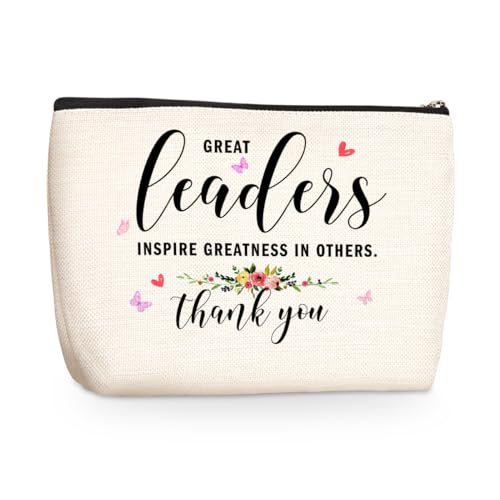 jealance Bürobedarf, Geschenke, Make-up-Tasche, Kosmetiktasche, Reisetasche für Damen, Kollegen, Manager, Hautpflege-Tasche für Geburtstag, Boss Day, LeadersThankYou, 9.7" x 6.8 "x 2" von jealance