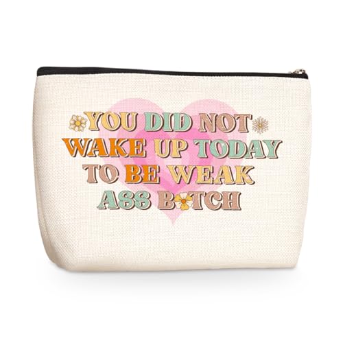 jealance Bürobedarf, Geschenke, Make-up-Tasche, Kosmetiktasche, Reisetasche für Damen, Kollegen, Manager, Hautpflege-Tasche für Geburtstag, Boss Day, NotWakeUp, 9.7" x 6.8 "x 2" von jealance