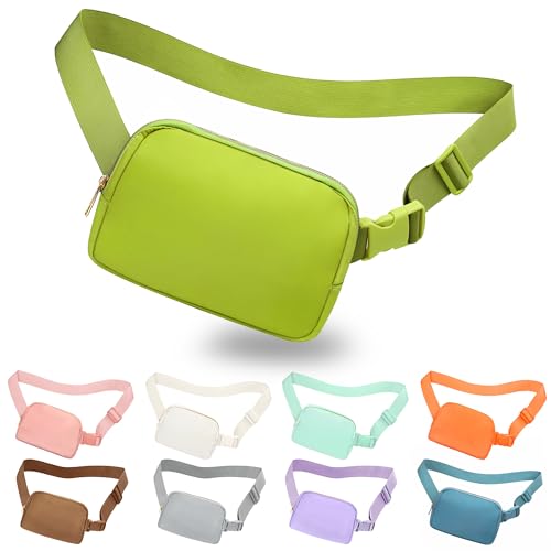 jealkip Bauchtasche zum Laufen, Bauchtasche für Damen und Herren, Crossbody-Gürteltasche, Bauchtasche mit verstellbarem Riemen für Wandern, Workout, Sport, Reisen, Grasgrün, Bauchtasche von jealkip