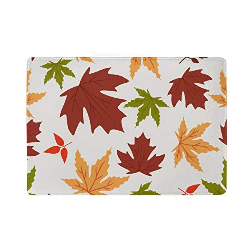 Jeansame Reisepasshülle, Leder, für Männer, Frauen, Kinder, Jungen, Mädchen, Herbst, Herbst, Ahornblätter, Erntedankfest, Multi Personalzied Printing Passport Cover, 4.5x6.5 inch von jeansame