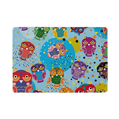 Jeansame Reisepasshülle, Leder, für Männer, Frauen, Kinder, Jungen, Mädchen, niedliche Eulen, Hippie, Multi Personalzied Printing Passport Cover, 4.5x6.5 inch von jeansame