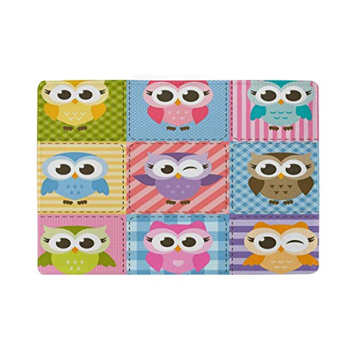 Jeansame Reisepasshülle, Leder, für Männer, Frauen, Kinder, Jungen, Mädchen, niedliche Eulen, Vögel, Tiere, Multi Personalzied Printing Passport Cover, 4.5x6.5 inch von jeansame