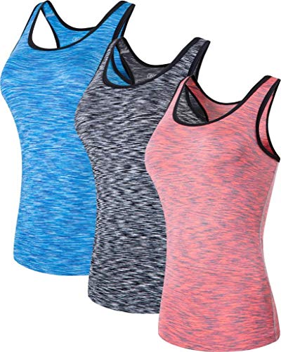 jeansian Damen 3 Packs Sport Schnelltrocknend Muskelshirt Tank Top Vests Westen Armellos T-Shirt SWT241 PackA L von jeansian