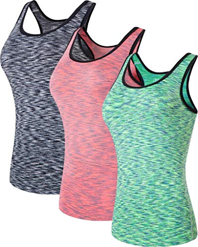 jeansian Damen 3 Packs Sport Schnelltrocknend Muskelshirt Tank Top Vests Westen Armellos T-Shirt SWT241 PackC M von jeansian