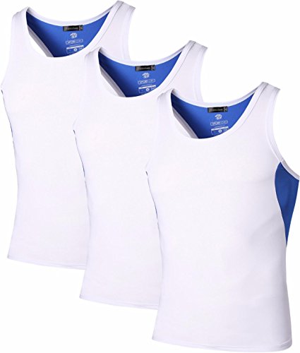 jeansian Herren Sportswear 3 Packs Sport Compression Tank Tops Vests Shirt LSL203 PackE L von jeansian