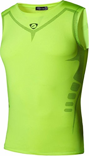 jeansian Herren Sportswear Sleeveless Sports Tank Tops LSL207 GreenYellow M von jeansian