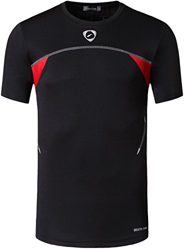 jeansian Herren Sportswear Short Sleeve T-Shirt LSL1050 Black L von jeansian