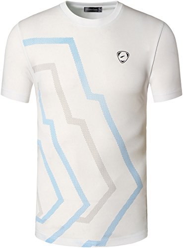 jeansian Herren Sportswear Short Sleeve T-Shirt LSL132 White S von jeansian