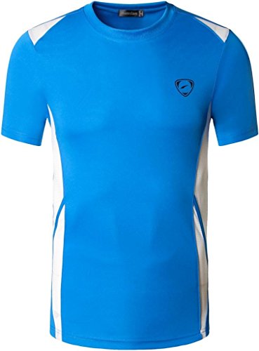 jeansian Herren Sportswear Short Sleeve T-Shirt LSL148_Blue L von jeansian