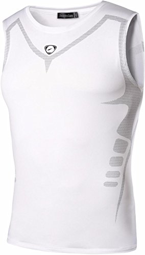 jeansian Herren Sportswear Sleeveless Sports Tank Tops LSL207 White S von jeansian