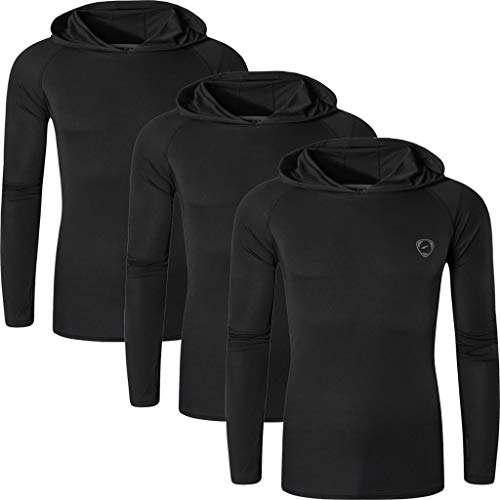 jeansian Herren UPF 50+ UV Sonnenschutz Outdoor-Aktivitäten Sport Hoodie T-Shirt LA271 PackA M von jeansian