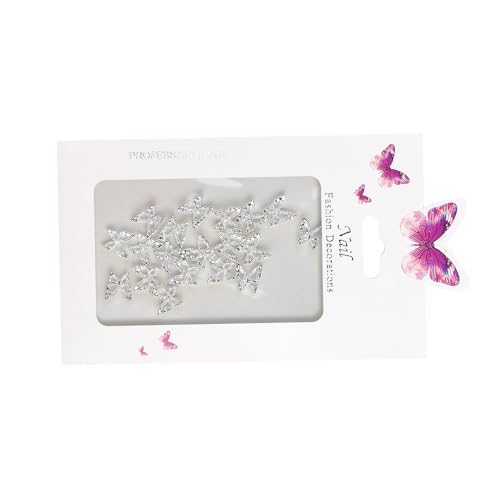 20 Stück Schmetterlings-Flügelnägel aus Legierung verleihen Ihren Nageldesigns eine einzigartige Note. Für Damen und Mädchen, einfach anzubringen und zu entfernen von jebyltd
