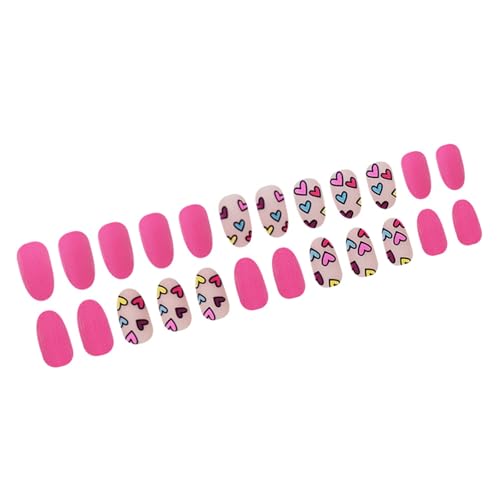 24pcs Press Auf Nägeln Mandelkleber Auf Nägeln Französische Gefälschte Designs Falsche Künstliche Geschenke Für Frauen Mädchen Mandel Mandel Falsch Nagel von jebyltd