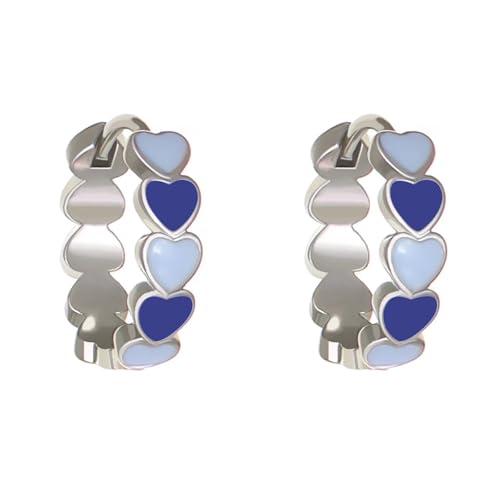 Bunte Tropföl Liebe Herzohrringe Kupfer Ohrschnallen Schmuck Für Modische Frauen Trendy Party Tragen Accessoires Reifen Ohrringe von jebyltd