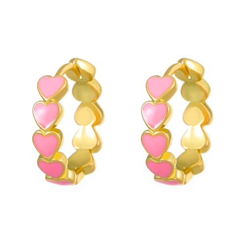 Bunte Tropföl Liebe Herzohrringe Kupfer Ohrschnallen Schmuck Für Modische Frauen Trendy Party Tragen Accessoires Reifen Ohrringe Bunte Tropföl Liebe Herzohrringe Kupfer Ohrschnallen Schmuck Für Modische Frauen Trendy Party Tragen Accessoires Reifen Ohrringe von jebyltd