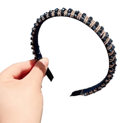 Elegante Hochschädelhaarband Kristallstirnband Mit Baroquely Glitzernd Haarhoop Für Weibliche Party Frisurenhaarstyling Ornament Seuchter Haarband von jebyltd