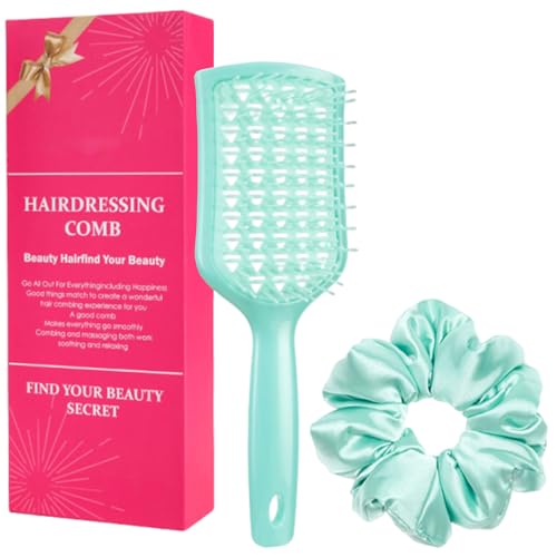 Entwirrende Haarbürste Entlüftete Haarbürste Detangler Pinsel Mit Scunchies Set 2pcs Haarzubehör Set Für Frauen Mädchen von jebyltd