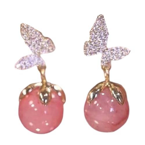 Frauen Modische Schmetterlingsohrringe Mit Strasssteinen Stilvolle Legierung Perfekt Für Verschiedene Gelegenheiten Legierungsohrringe von jebyltd