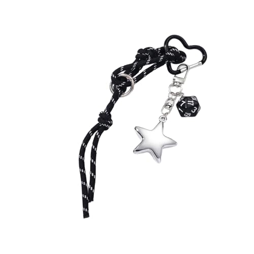 Geflochtener Seilschlüsselring Kreativer Autos Schlüsselkette Heart Keychain Beutel Schöner Star Hanging Ornament Für Rucksackautos Schlüsselkette Schöne Herztasche Charme Ornamente Geflochtene von jebyltd