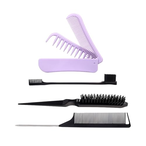 Haarpinsel Set Borstennecke Haarbürsten Kanten Steuerelemente Pinsel Metallstift Veranlagte Schwanzkamm Falten Haarkamm Frauen Männer Männer von jebyltd