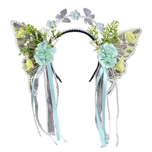 Handgefertigte Blumen Und Quasten Stirnband Schmetterlingsdesigns Haarhoop Für Frauen Natürliche Lookings Haarstyling Kopfbedeckung Leichtes Haarband von jebyltd