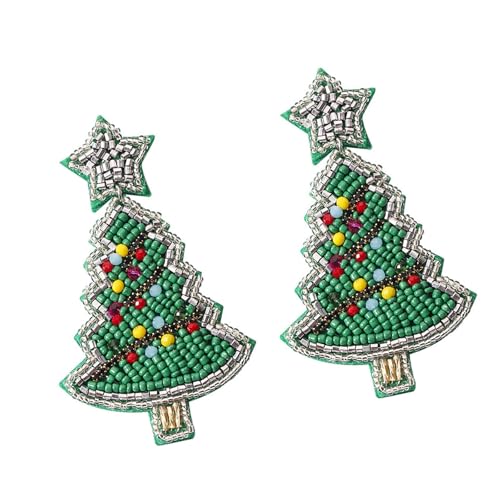 Handgefertigte Perlenversesteine Ohrringe Stilvolle Weihnachtsohrschsten Mode Weihnachtsschmuckzubehör Für Partys Saisonal Schmuck Für Frauen von jebyltd
