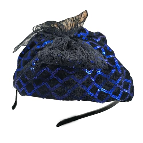 High Skull Spitze Bowtie Stirnband Französisch Pailletten Halbhut Haarhoop Weibliche Teaparty Haare Für Formelle Haardekoration Abendparty Kopfbedeckung Für Weiblich von jebyltd