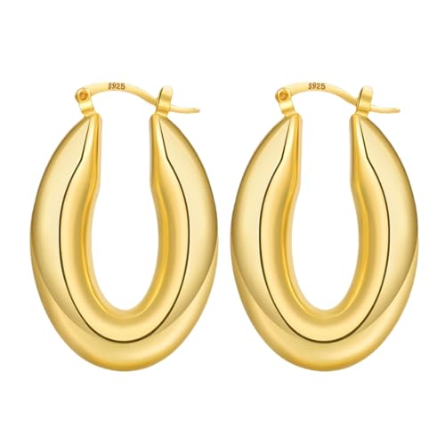Hohle Ovale Ohrringe Modes Statement Schmuck Metall Textur Trendy Ohrschmuck Geeignet Für Frauen Und Mädchen Präsentieren Einzigartige Ohrringe von jebyltd