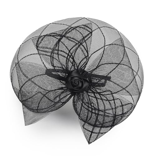 Klassische Retro Braut Hair Hoop Kopfschmuck Zartes Netz Perfekt Für Vintage Themenpartys Lady Bride Headwear Accessoire von jebyltd