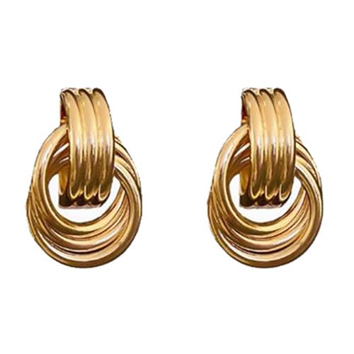 Kleine Hoops Ohrringe Gold Silber Geometrische Designs Tragbares Schmuckzubehör Für Trendige Damen Moderne Lookstile Geometrische Ohrringe von jebyltd