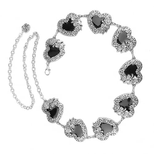 Mode Frauen Taille Kette Geprägt Liebes Herzkette von jebyltd