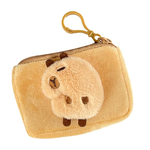 Plüschmünze Geldbörse Plüschmünzenbeutel Schöne Brieftasche Mit Reißverschlüssen Keychain Kleine Veränderungspunkte Frauen Tragbare Kosmetiktaschen Capybara Beutel von jebyltd