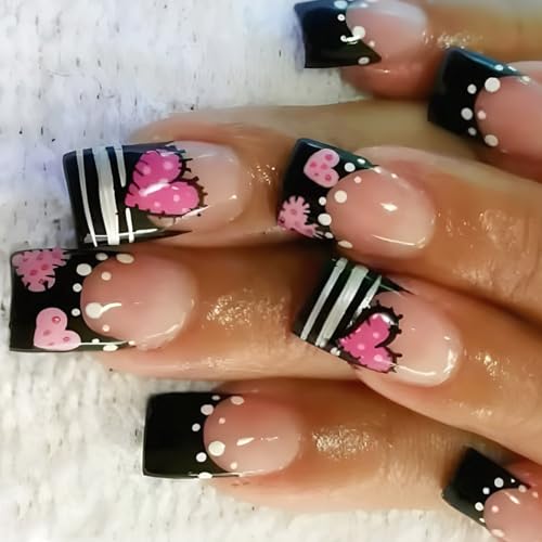 Quadratische Nägel Tipps Gefälschte Nägel Kleber Auf Stick Auf Press Künstlich Falsch Für Frauen Und Mädchen Acrylklessche Nagel Für Frauen Klar von jebyltd