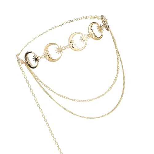 Retros Metal Moon Taille Kette Trendy Doppelschichten Taillengürtel Paillon Körperkette Für Vielseitiges Styling Blings Körper Retros Metal Moon Taille Kette Trendy Doppelschichten Taillengürtel Paillon Körperkette Für Vielseitiges Styling Blings Körper von jebyltd
