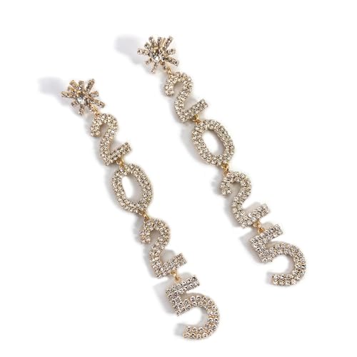 Schimmernde 2025 Ohrringe Mit Einzigartigen Zahlenform Mode Anhänger Ohrringen Für Fashion Party Outfits Statement Geeignet von jebyltd