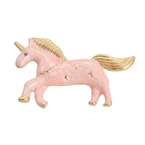 Schöne Makkaronfarbene Single Horn Horse Charm Brosche Schmuck Stecknadel Für Taschen Hüte Täglich Tragen Emaille Süßes Accessoire von jebyltd