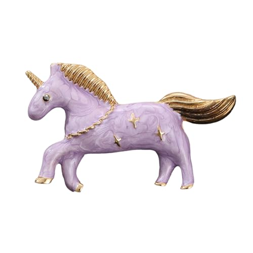 Schöne Makkaronfarbene Single Horn Horse Charm Brosche Schmuck Stecknadel Für Taschen Hüte Täglich Tragen Emaille Süßes Accessoire von jebyltd
