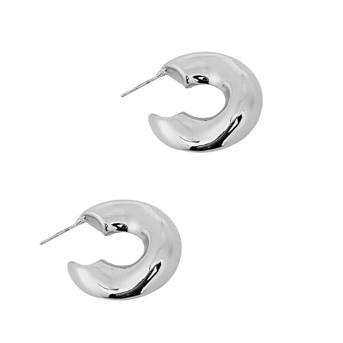 Stilvolle Kreise Ohrringe Geometrische Unregelmäßige Dicke Metallrunde Ohrringe Bequeme Verschleiß Ohr Accessoires Für Frauen Mädchen Trendy Statement von jebyltd