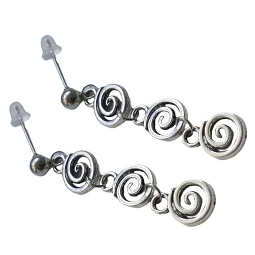 Stilvolle Wirbel Musterlegierung Dangle Ohrringe Bequeme Metallohrringe Stylisches Accessoire Für Partys Und Täglich Verwenden Bequeme Leichte Ohrringe von jebyltd