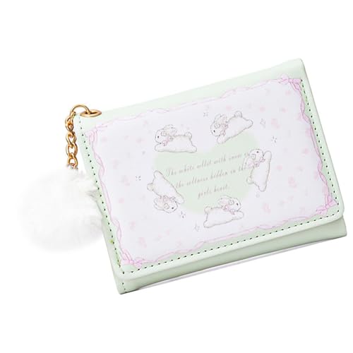 Triufold Wallet Schöne Münzbeutel Cartoon Kaninchen Brieftasche PU Lederwechsel Koreanische Stile Kurze Geldbörse Mit Kartenhalter PU Leder Wechsel Kaninchen Koreanische Stile Mit Kartenhalter von jebyltd