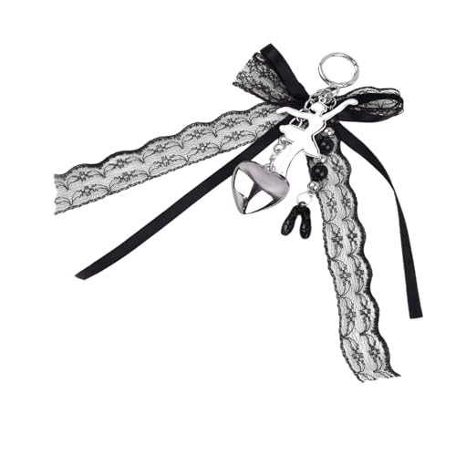 jebyltd Ballettmädchen Keychain Schöne Bögen Keyring Kreativer Beutel Charme Anhänger Ornamente Herzauto Dekorationen Herz Bögen Keyrings Ballet Girl Auto Dekoration von jebyltd