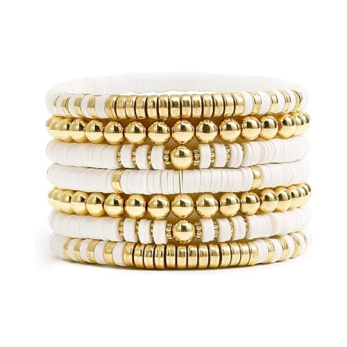 jebyltd Buntes Armband Elastizes Seil Perlenarmband Mit Farbenfrohen Perlen Für Fashion Beach Und Reisebegeisterte Clay von jebyltd