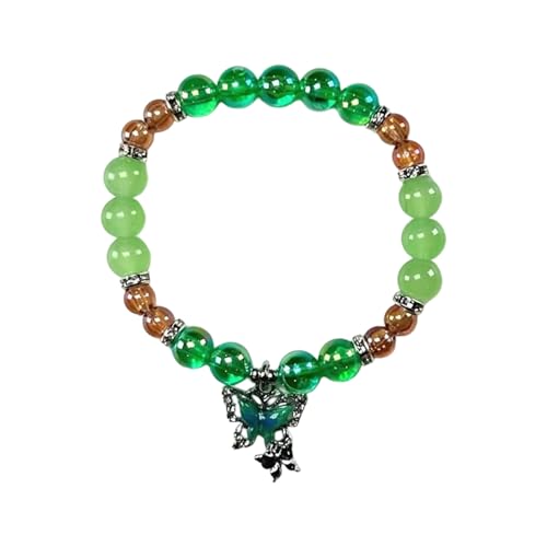jebyltd Buntes Kristallperlenarmband Perlen Armband Schmetterling Anhänger Handchain Accessoire Für Partys Und Alltagsbekleidung Freundschaftsarmband Für Sie von jebyltd