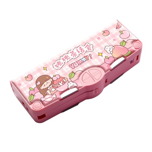 jebyltd Cartoon Pen Case Multifunktionelle Bleistiftbox Mit Sicherheitsschere Spitzer Zeitplan Finger Wrap Tape Clear Lineal Eraser Office Supplies Organisatoren Organisatoren von jebyltd