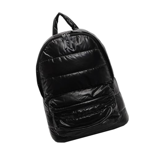 jebyltd Casual Metallic Puffer Rucksack Für Frauen Stilvolle Stülle Großer Kapazitäts Travel School Umhängetasche Mit Reißverschluss von jebyltd